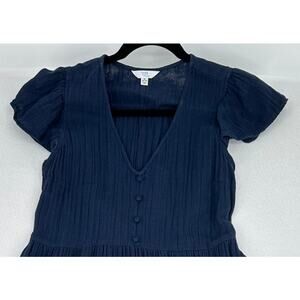 Time and Tru Blue Gauze Tiered Dress M (8-10)